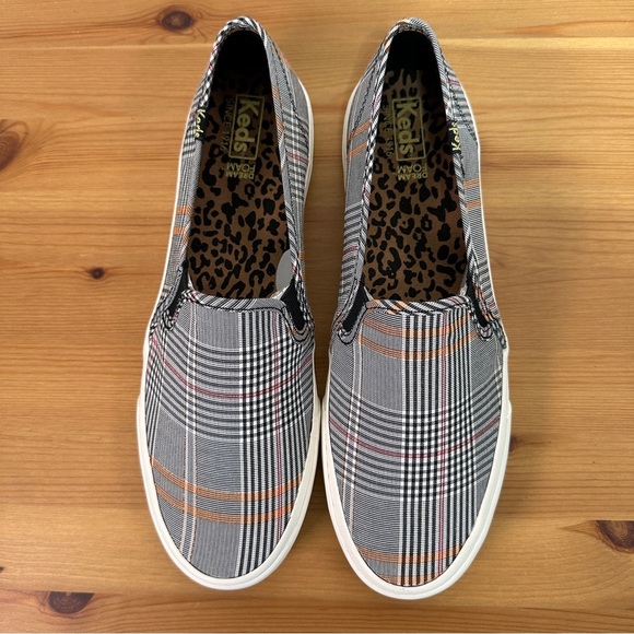 Keds | Double Decker Gray Plaid Slip-On Platform Sneakers - Picture 4 of 9